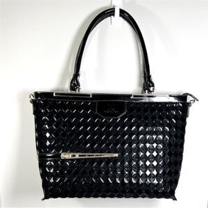 Louis Vuitton Black Patent Leather Checkered Handbag